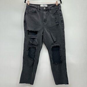 Hollister Curvy Ultra High Rise Vintage Style Straight Stretch Jeans Size 29